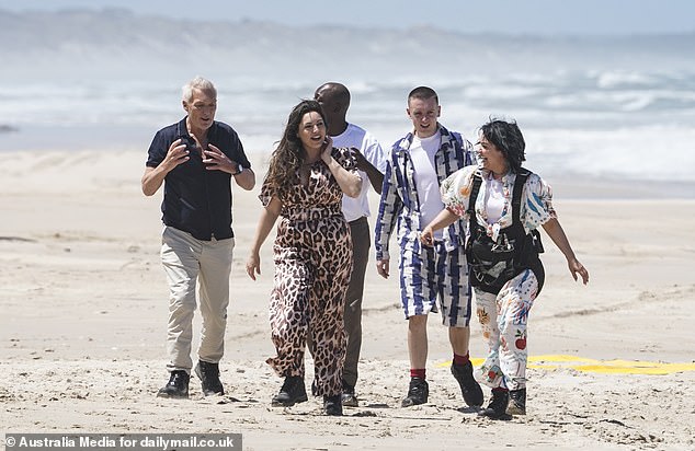 The smiling celebrities have a tough three weeks in store