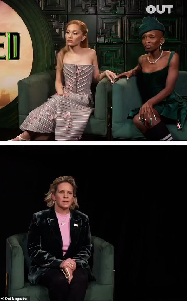 The moment saw the pair discussing Wicked: Part One's closing number, Defying Gravity, with journalist Tracy E. Gilchrist for Out Magazine