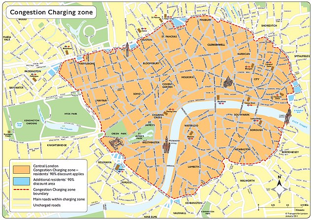 The Zone covers approximately the area from Kings Cross in the north to Vauxhall in the south, and Paddington in the west to Whitechapel in the east. It was introduced in 2003 by Ken Livingstone