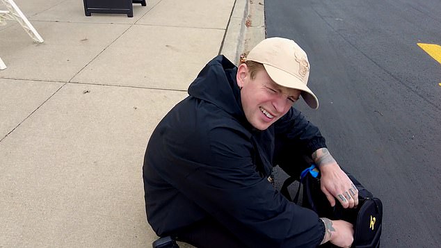 Holly was seen filming her fiancé during the snippets for the documentary