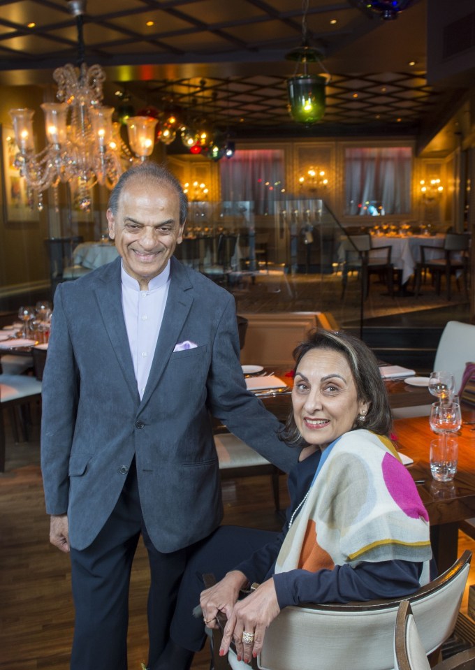 Ranjit Mathrani and Namita Panjabi, owners of Veeraswamy Restaurant in London.