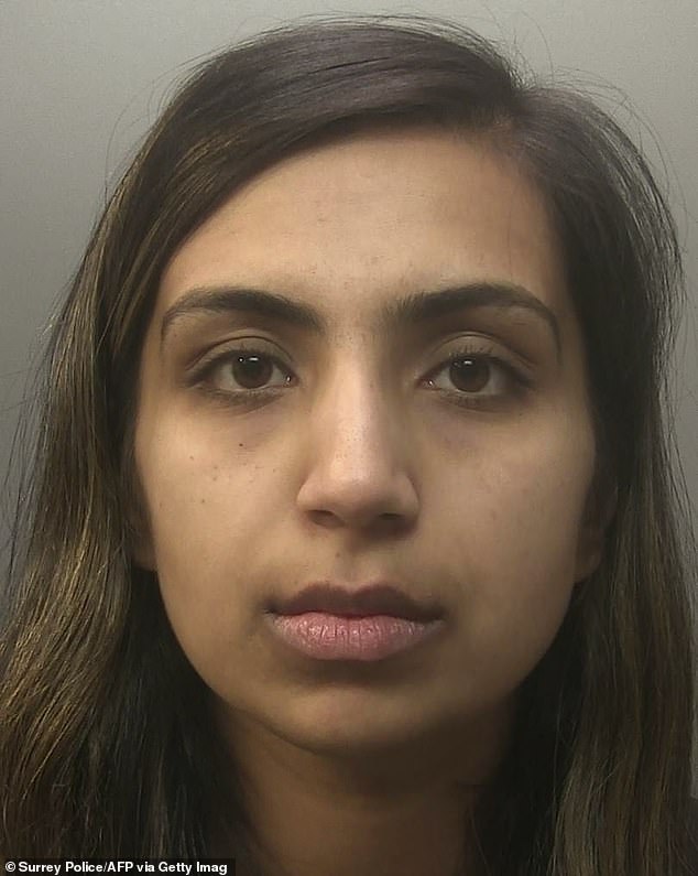 Urfan Sharif and Beinash Batool were convicted of murder, while Sara's uncle Faisal Malik (far right) was convicted of causing or allowing her death