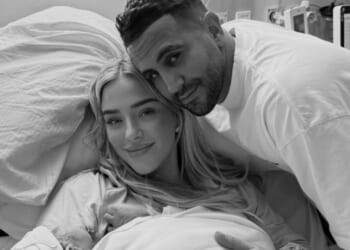 WAG Taylor Ward shares first photo of newborn baby after giving birth to second child with footballer Riyad Mahrez