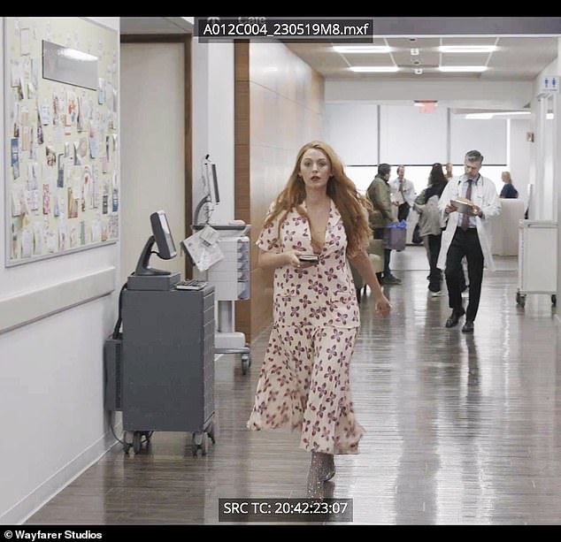 In the footage, the actress strides up to Baldoni, grabs his arms and plants a quick kiss on him before smiling and walking off ¿ a moment nowhere to be found in the shooting script, according to the actor and director's legal team