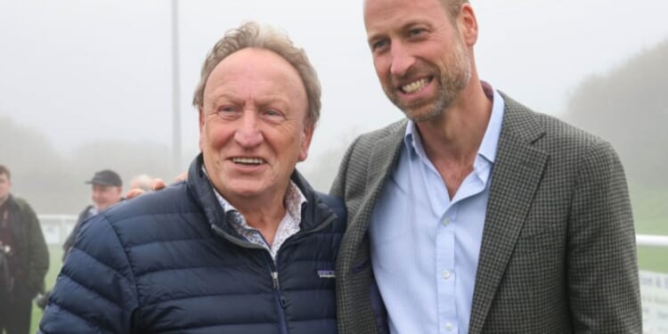 Prince William teams up with Neil Warnock to kick off new era after fixing pothole-riddled road for local football club