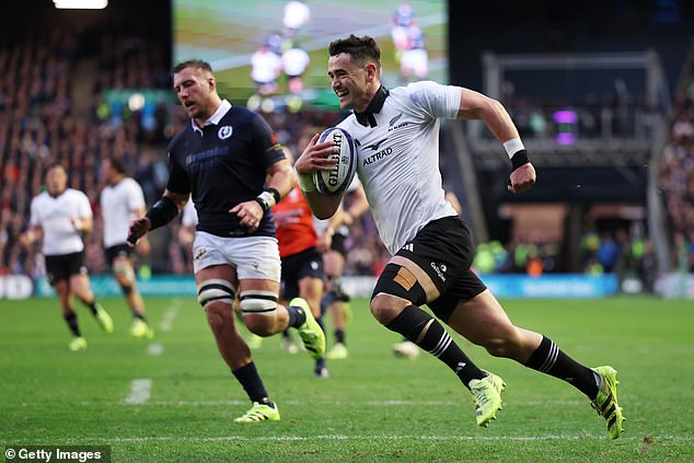 Jordan ran in New Zealand's second try in the All Blacks' 25-17 victory over Scotland last week