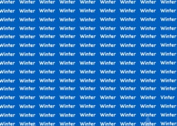 Everyone can see the word ‘Winter’ – but only geniuses can spot the sneaky mistake in under 10 seconds