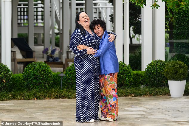 Lisa and Ruby were all smiles as they arrived at the huge villa to film