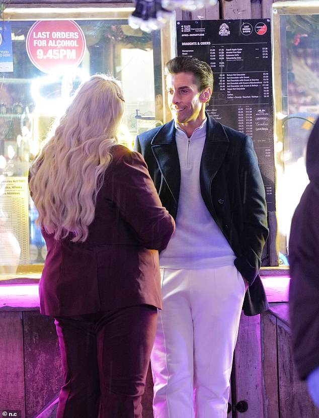 There seemed to be no bad blood remaining between the pair, with Gemma beaming broadly at Arg during their catch up