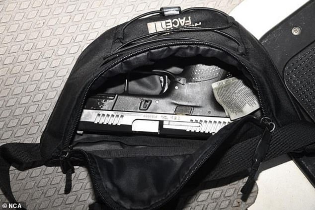 A gun was also found in the bag which the NCA shows the levels which the group was willing to go in their mission to smuggle drugs into Britain