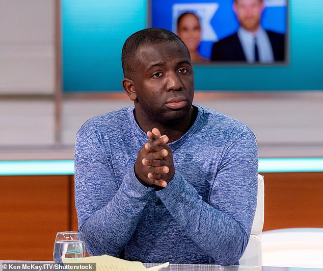 Linehan made the remark after commentator Femi Oluwole spoke out about the links between Donald Trump and Jeffrey Epstein. Pictured: Oluwole on Good Morning Britain in 2022