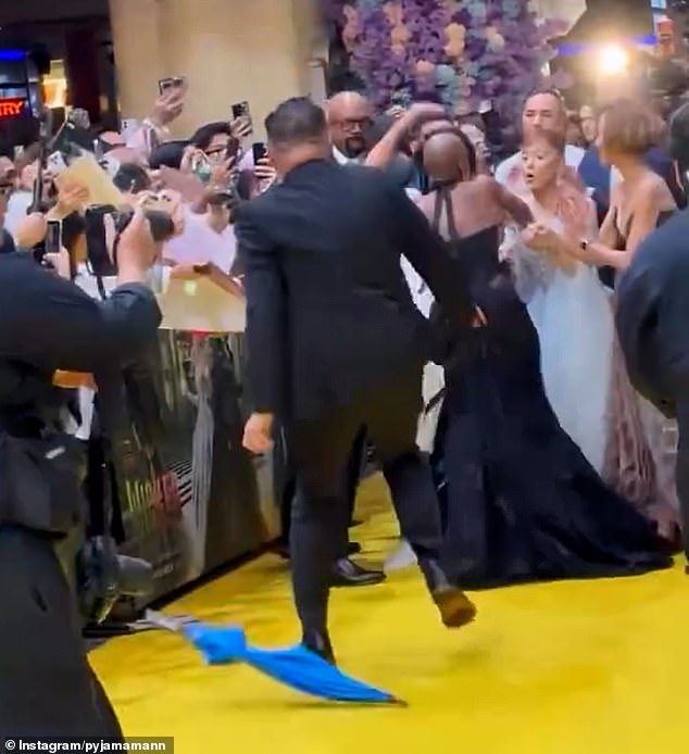 Grande was walking the yellow brick carpet on Thursday night alongside her fellow “Wicked” actors Erivo, Michelle Yeoh, Jeff Goldblum and director Jon M. Chu