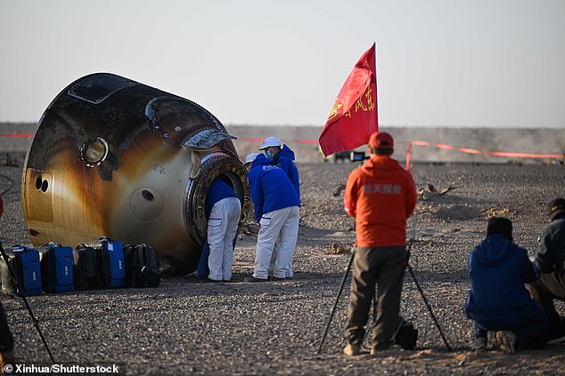 Shenzhou-21 (Pictured) carried the replacement crew for the three stranded astronauts. That crew will now have to wait for a new vehicle to be sent to space