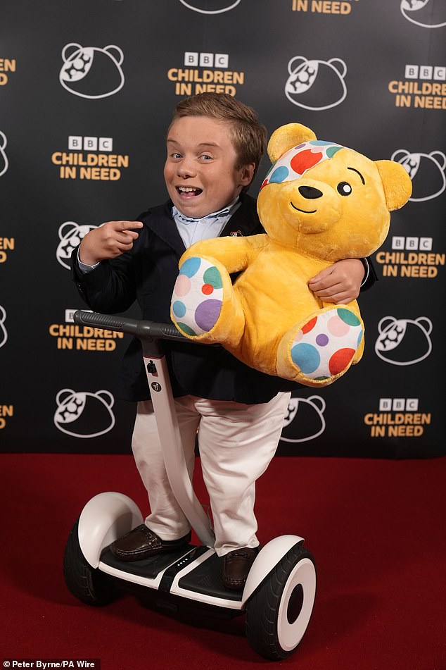 Presenter Lenny Rush arrives for BBC Children in Need at MediaCity in Salford