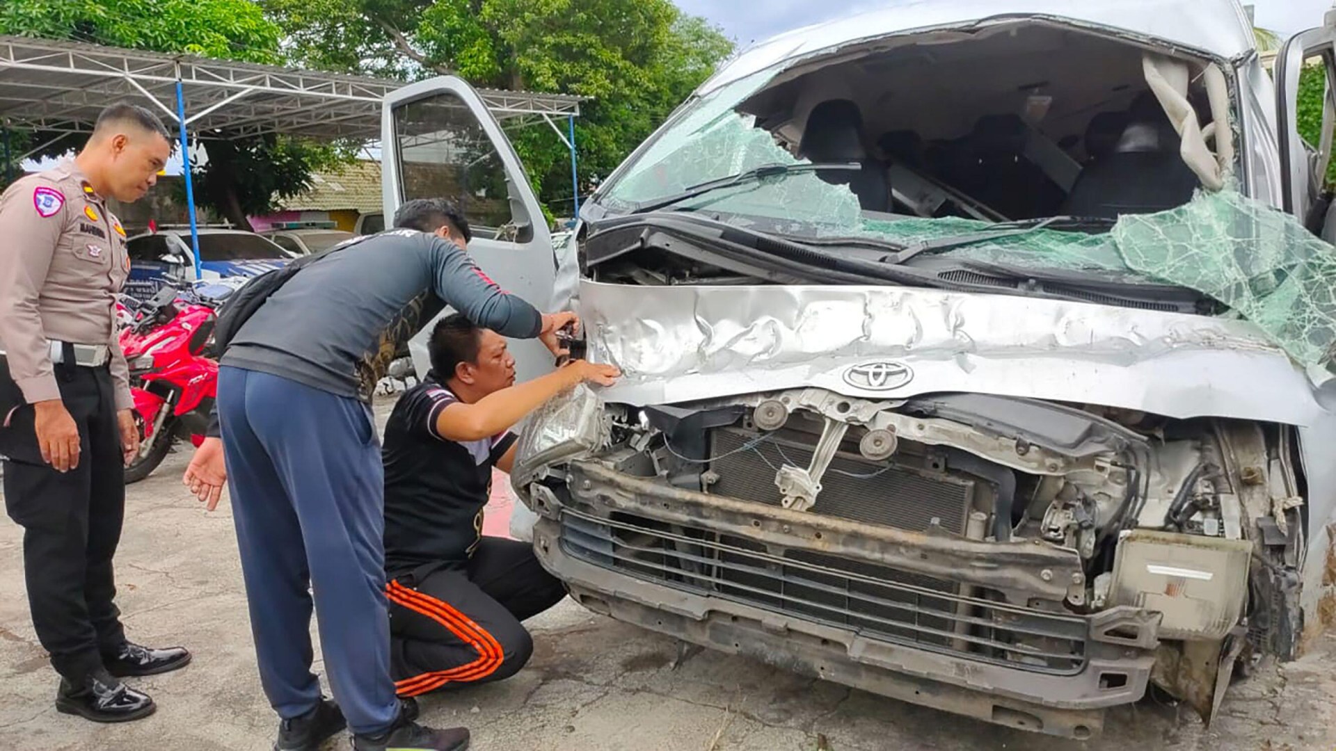 Five tourists killed at holiday hotspot after rental bus crashes into a tree and plunges into a ravine