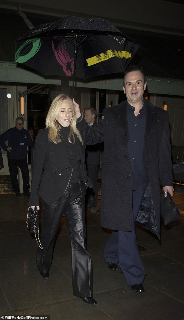 The couple were joined by Canadian billionaire Jamie Salter, owner and CEO of the American brand management company Authentic Brands Group, and his glamorous wife Sheryl (pictured Sheryl)