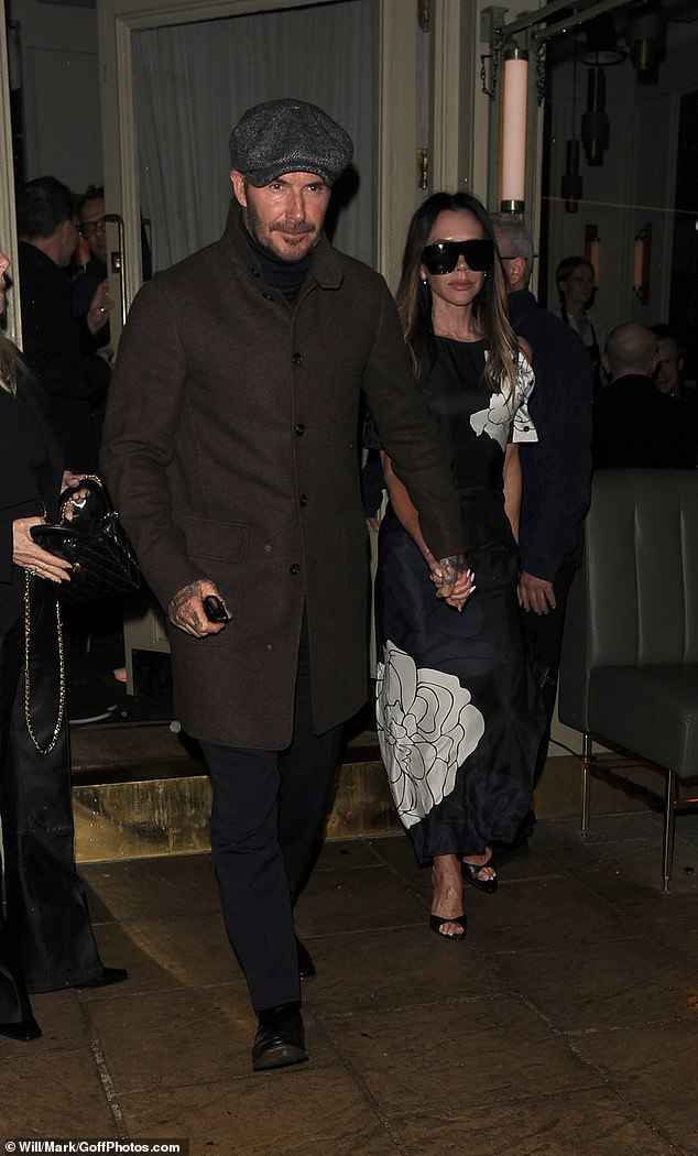 The couple made their way to a waiting cab