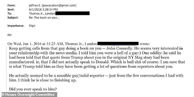According to the latest release of emails, Landon told a former cop turned journalist writing a book on Epstein that he was 'a hell of a guy:)'
