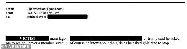 The new emails show Wolff offered advice concerning Trump, and Wolff even coming up with 'strategic plans' to deal with Epstein's public identity