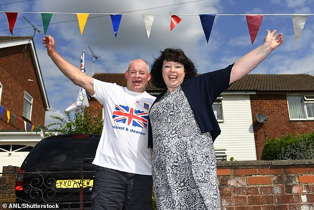 The couple celebrate Adam's Olympic achievements for Team GB