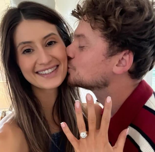 Conor with fiancée Kitty Bertrand as they announce their engagement