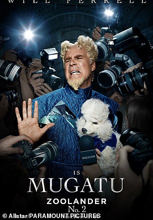 It was reminiscent of a withering blond Chia Pet or his character Mugatu (above) from Zoolander