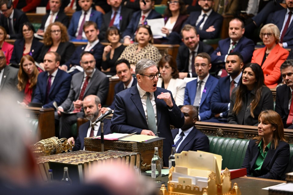 Keir Starmer addressing the UK Parliament.