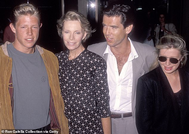Actor Pierce Brosnan in 1990 with, from left, son Christopher, late first wife Cassandra and daughter Charlotte