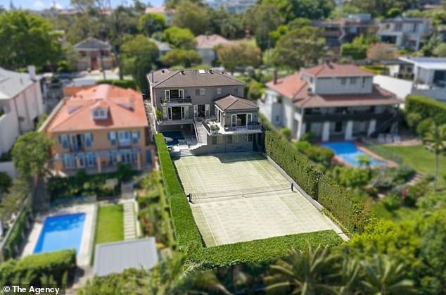 Clarke’s newly purchased Vaucluse home spans three levels with expansive living spaces and more than 1000 square metres of land