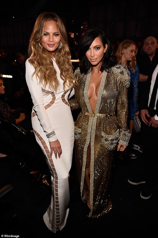 Meghan also appears to have close ties to Chrissy Teigen, a model who runs a cooking empire, Cravings - and who is also close friends with the Kardashians, pictured with Kim in 2015
