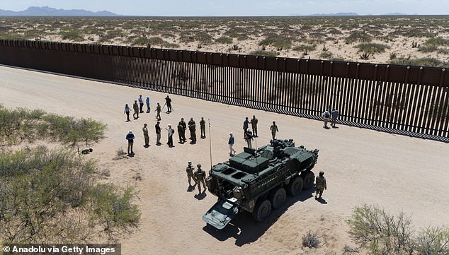US soldiers are deployed at the Mexican border in May amid Trump's crackdown on immigration