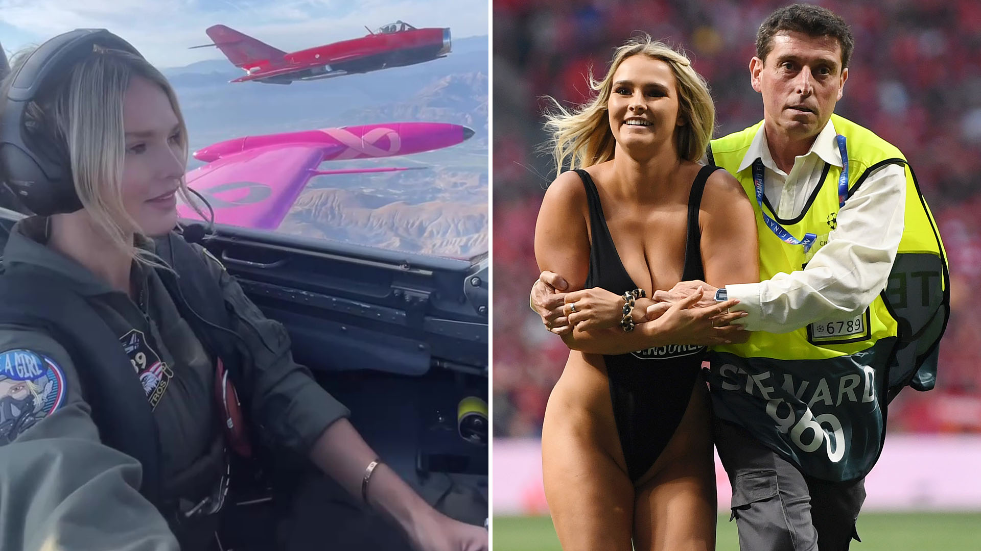 Stunning Champions League final streaker Kinsey Wolanski now living a new life as a qualified pilot