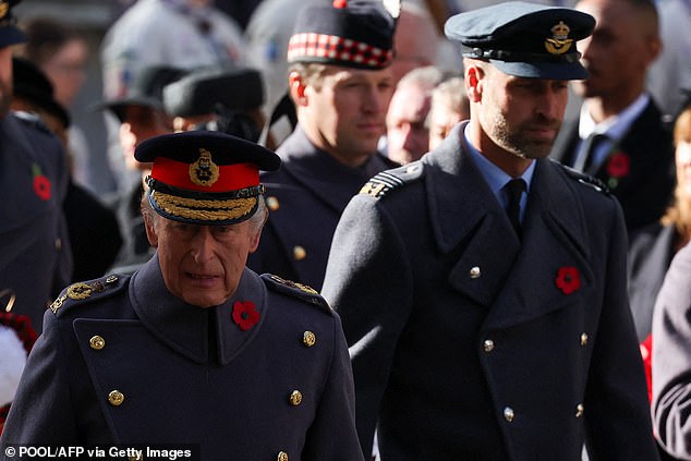 The Toronto trip came as the rest of the Royal Family took part in the National Service of Remembrance at the Cenotaph in London