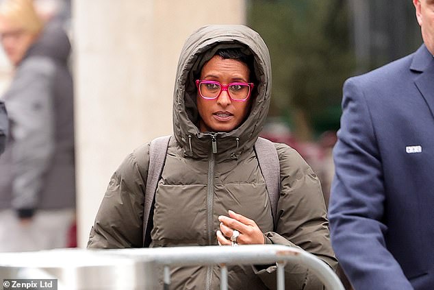 Ms Munchetty appeared grim-faced as she left the studio, having filmed the latest episode of BBC Breakfast, which she has fronted for 15 years