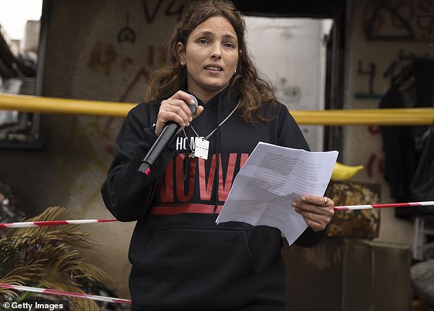 Amit Soussana revealed that she was sexually assaulted by a guard while she was held captive in Gaza by Hamas. She was kidnapped from her home in Kfar Aza, Israel during the October 7 raid. Ms Soussana is pictured outside the ruins of her home