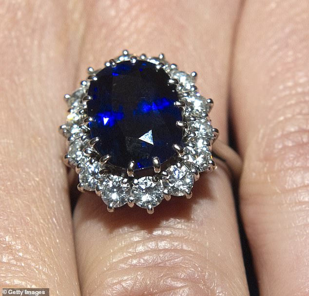 The prince proposed to Kate with his late mother's engagement ring - a 12-carat oval Ceylon blue sapphire surrounded by 14 solitaire diamonds. It is hailed as one of the most famous pieces of jewellery in history and is now estimated to cost upwards of £300,000