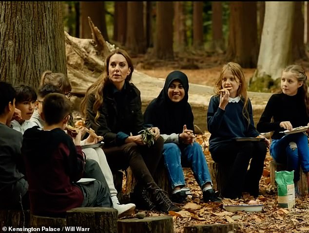 In an ode to nature as well as the slightly chiller months, the Duchess of Cambridge described the season as one of 'reflection, growth and deeper connection'