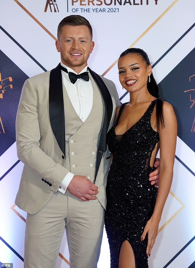 During Holly's hen party, Caroline Peaty, 59 stayed at home looking after her five-year-old grandson George, who Adam shares with his ex-fiancée Eirianedd Munro (pictured)