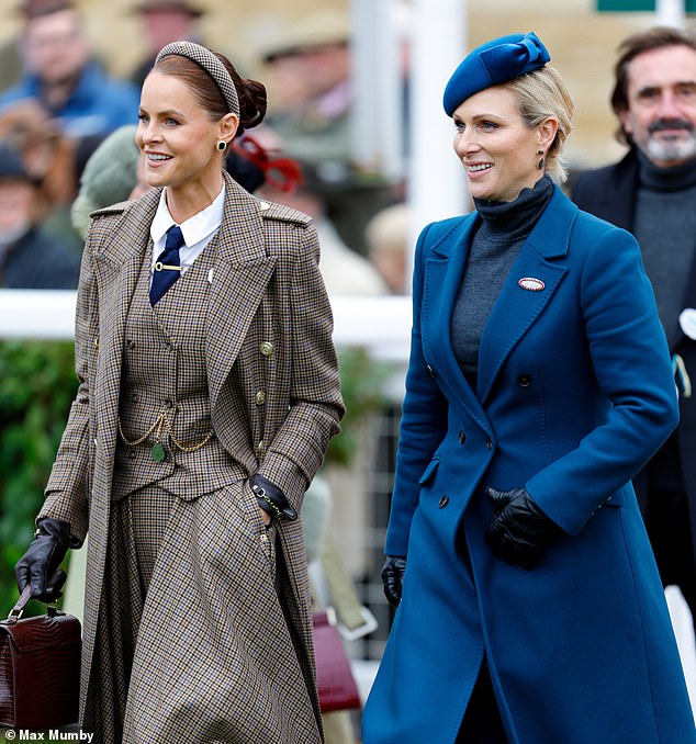 The presentation came on 'Super Saturday', day two of the three-day meeting, which went ahead despite earlier fears heavy rain might force officials to call it off. Pictured: Zara fashion designer Jade Holland Cooper