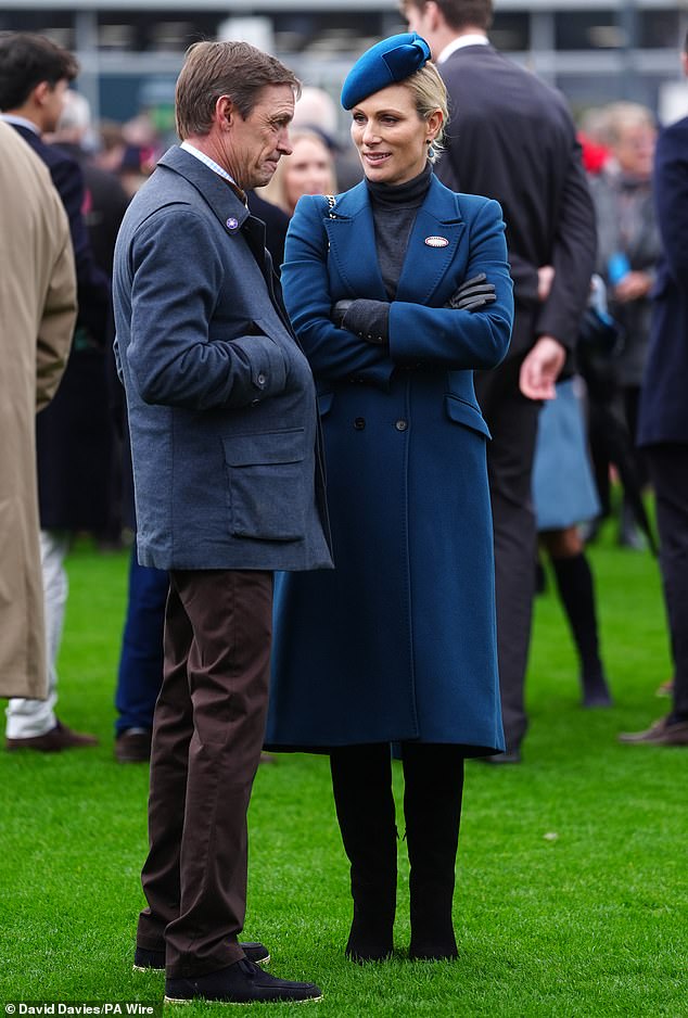 Despite the inclement weather from Storm Claudia, Zara, an Olympic and World Champion equestrian, turned out to show her support for the event, though she was visibly strained as she fought the wind and rain