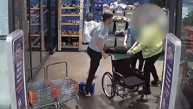 Another shop employee was also injured by one of the thrown items during the incident