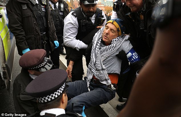 The five people were arrested on Westminster Bridge and remain in police custody while enquiries continue