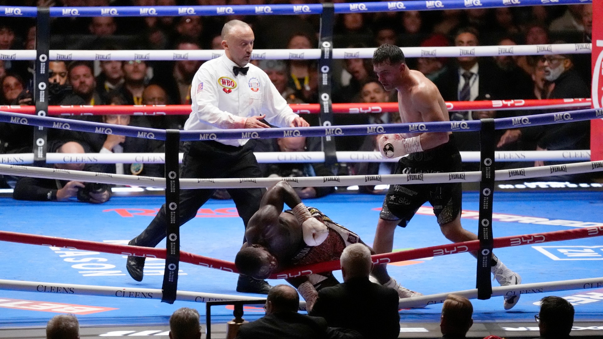 Jack Catterall punches Ekow Essuman out of ring then refuses to celebrate after brutal stoppage