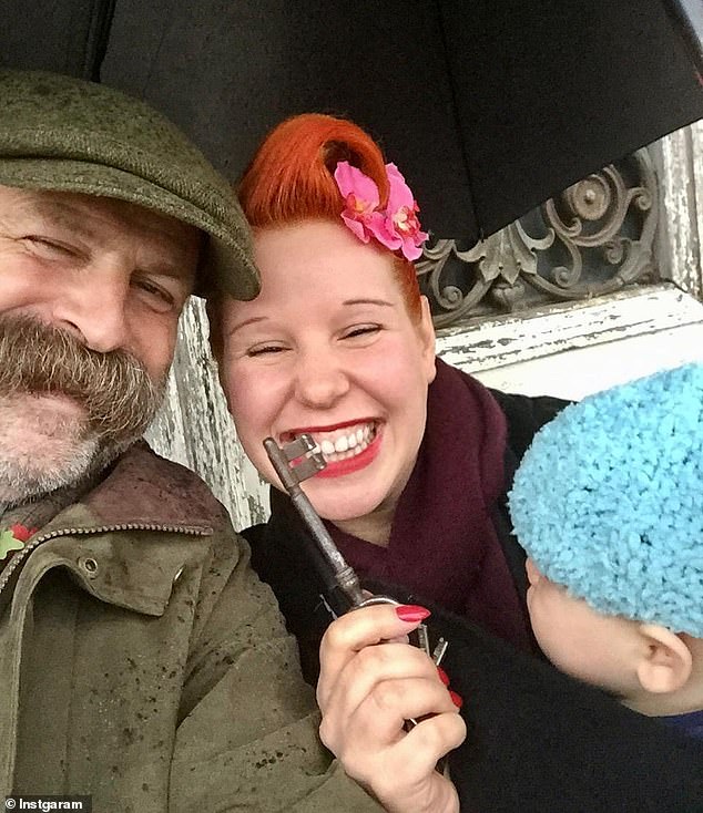 One snap showed the couple receiving their key to their French Chateau for the very first time