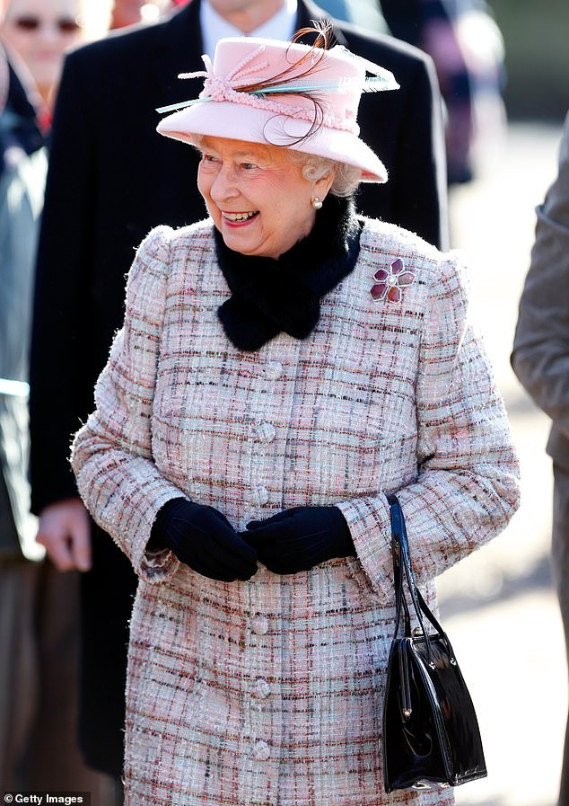 Queen Elizabeth II meets members of the public after attending Sunday service at the church of St Peter and St Paul in West Newton on February 2, 2014