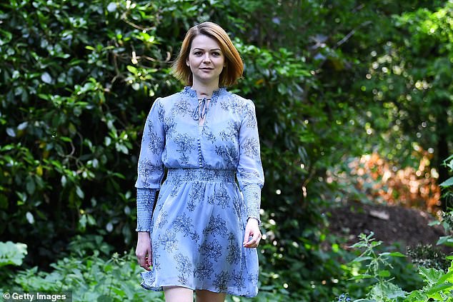 Yulia Skripal speaks to a journalist on May 23, 2018 in London