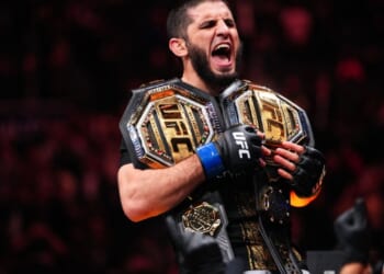 Islam Makhachev fights back tears after beating JDM at UFC 322 AND surpassing Khabib before celebrating with Hasbulla