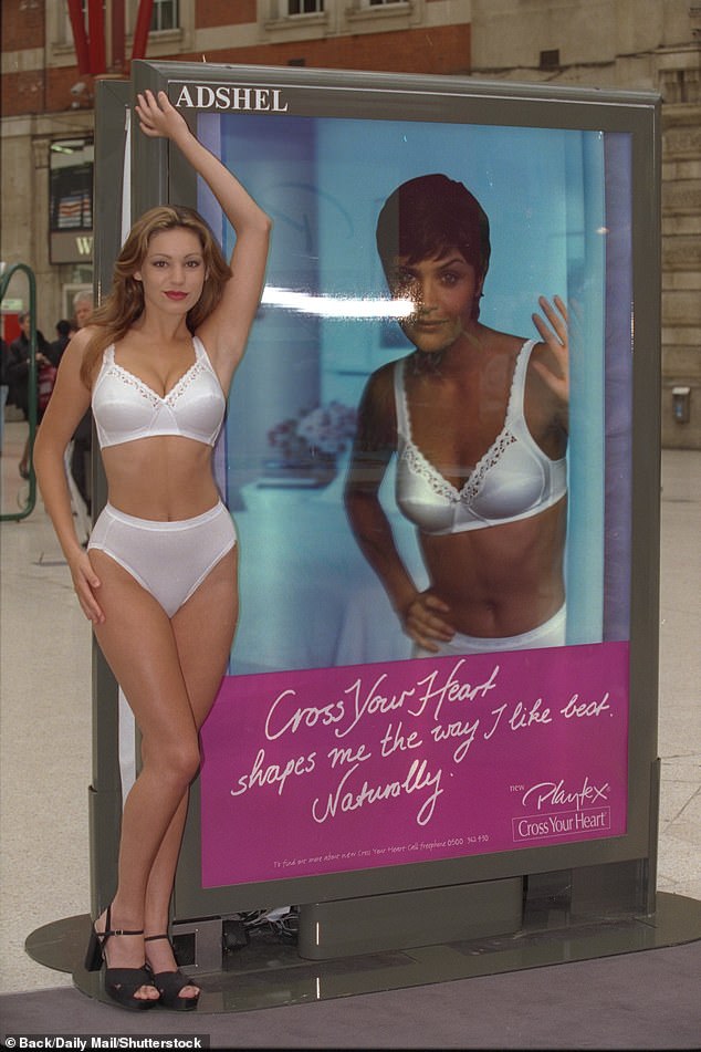 Kelly's modelling career was kickstarted when she appeared in a swimsuit advert but she warned ITV viewers ‘I'm not a 20 year old bikini model anymore' (pitured 1997)