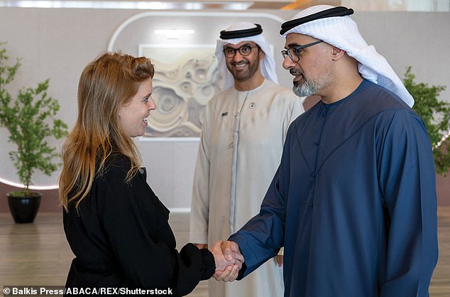 Last week, Beatrice was snapped at the five-star Ritz-Carlton in Riyadh where she hosted an exclusive and very regal tea party for some of the richest men on the planet