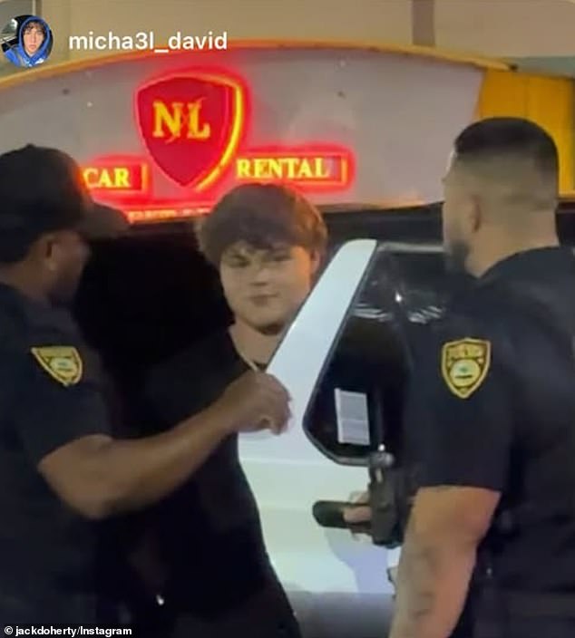 Eventually officers had heard enough and simply slammed the door of the patrol car shut